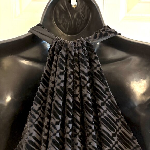 Studio M Black Velvet Halter Dress - Elegant and Timeless.  S - Picture 7 of 10